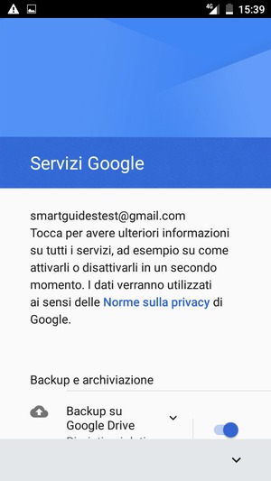 Seleziona il tasto V