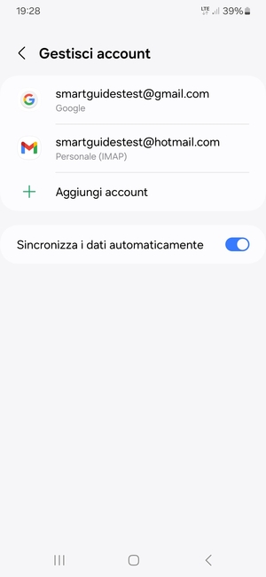 Seleziona il tuo account Google