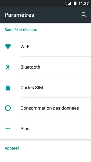 Sélectionnez Wi-Fi