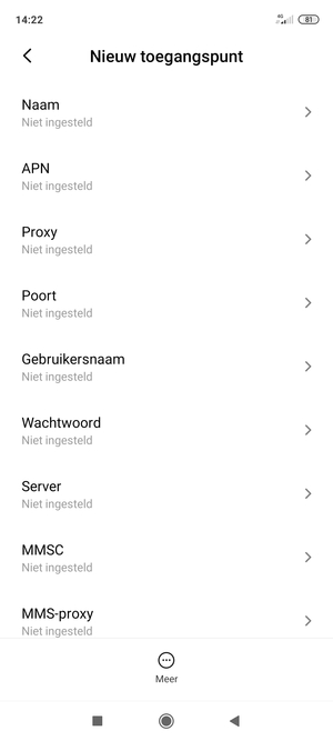 Voer internetgegevens in