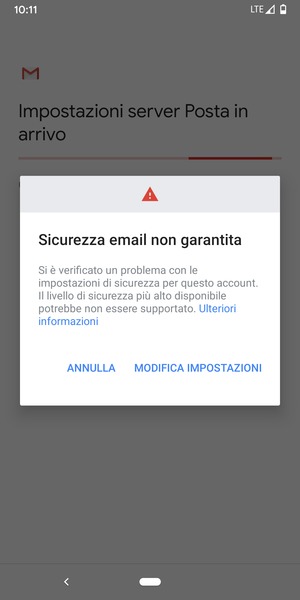 Seleziona MODIFICA IMPOSTAZIONI