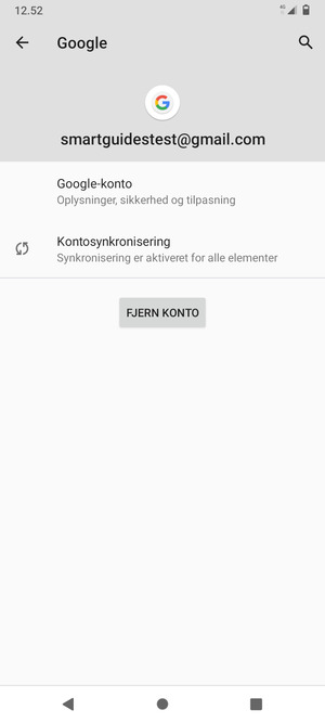 Vælg Kontosynkronisering