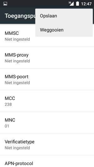 Selecteer Opslaan