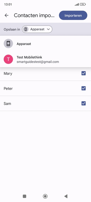 Selecteer uw Google-account