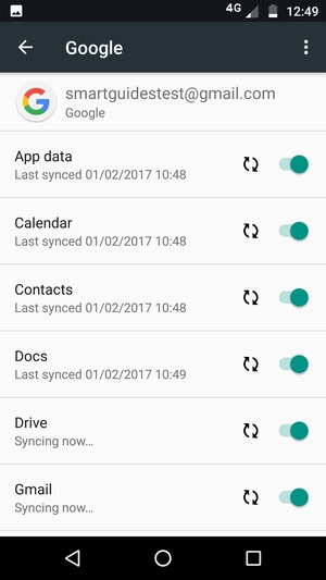 Your information will be synchronised