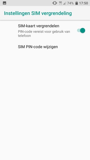 Selecteer SIM PIN-code wijzigen