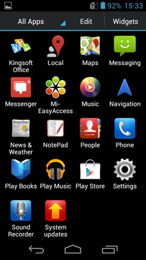 Scroll to and select Settings