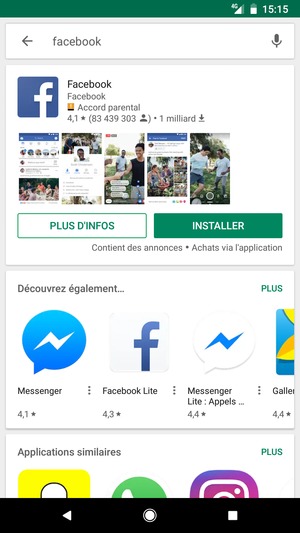 Sélectionnez l'appli