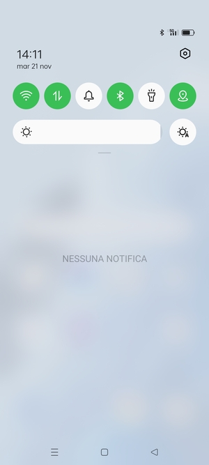 Scorri nuovamente verso il basso il menu in alto
