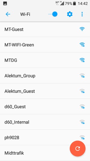 Select the wireless network you want to connect to