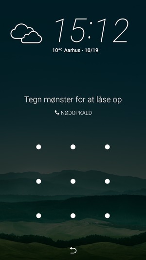 Din telefon er nu sikret med en skærmlås.