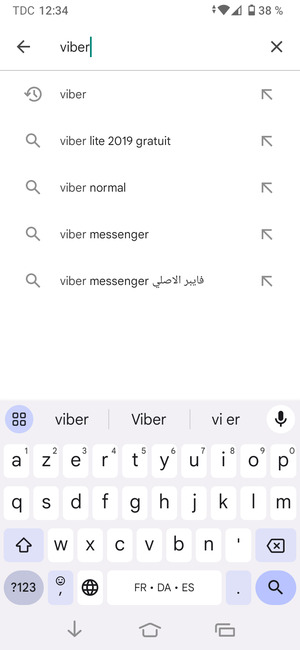 Saisissez le nom de l'appli et sélectionnez Rechercher
