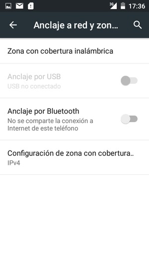 Seleccione Zona con cobertura inalámbrica