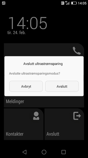 Velg Avslutt