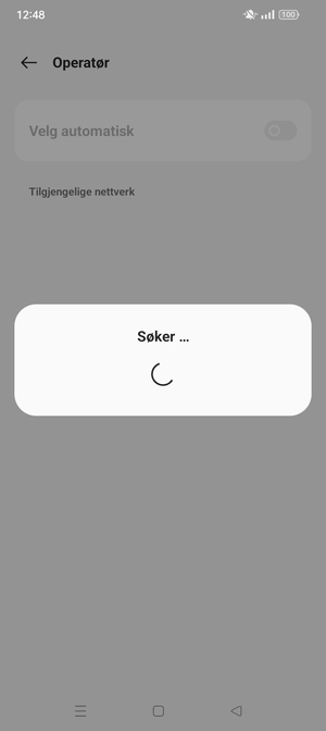 Vent til søket er ferdig