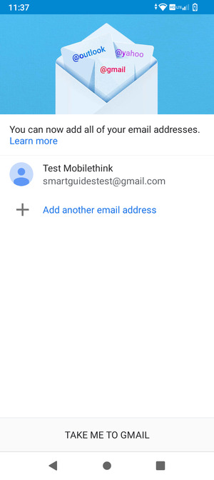 Select TAKE ME TO GMAIL