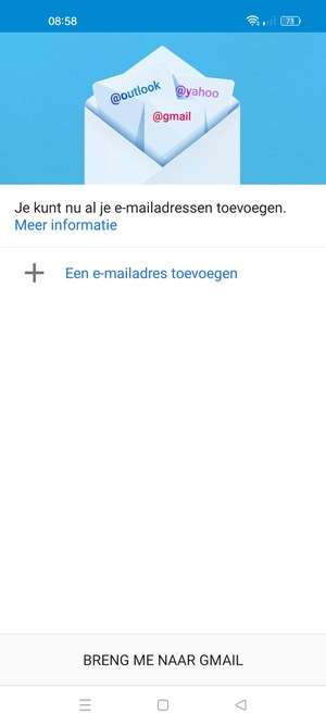 Selecteer Een e-mailadres toevoegen