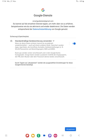 Wählen Sie Akzeptieren