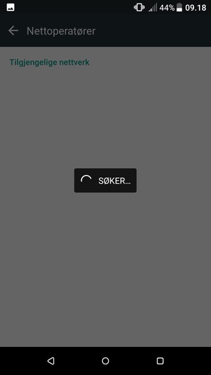 Vent til søket er ferdig