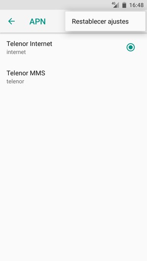 Seleccione Restablecer ajustes