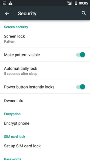 Your phone is now secure with a screen lock