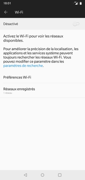 Activer le Wi-Fi
