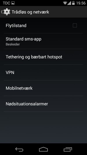 Vælg Mobilnetværk