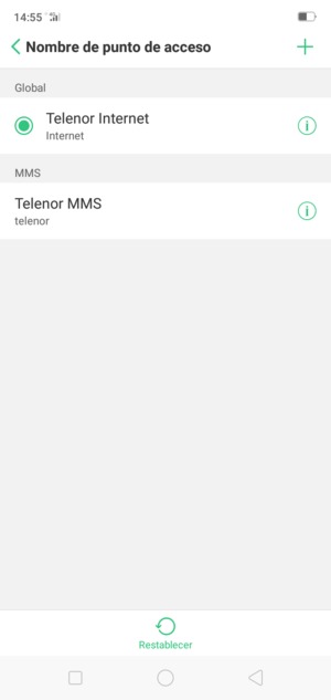 Seleccione Restablecer