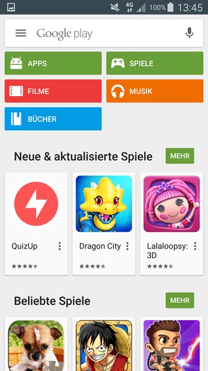 Wählen Sie die Suchleiste