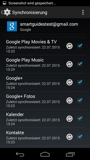 Ihre Daten werden synchronisiert