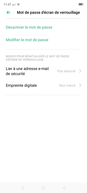 Votre téléphone est maintenant sécurisé par un écran de verrouillage