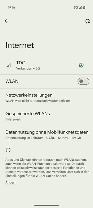 Schalten Sie WLAN ein
