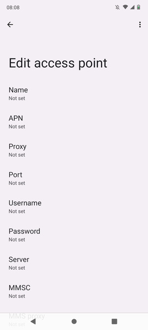Enter Internet information