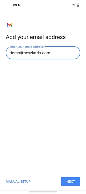 Enter your Email address and select NEXT