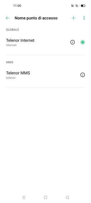 Il tuo telefono è ora stato configurato per gli MMS