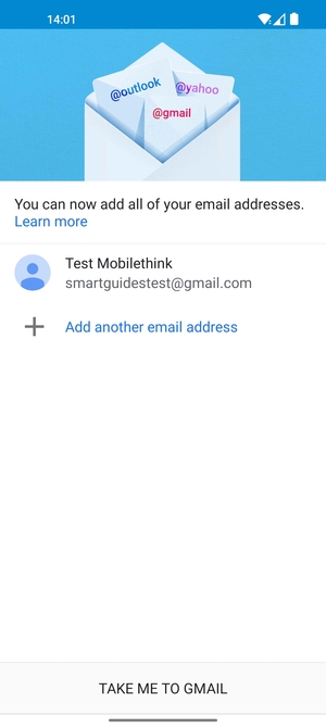 Select TAKE ME TO GMAIL