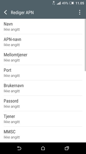 Skriv inn MMS-informasjon