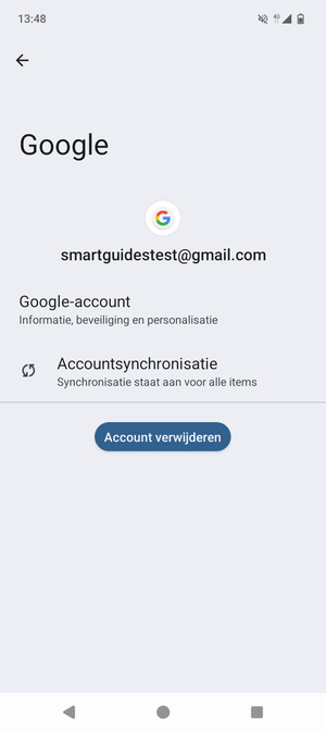 Selecteer Accountsynchronisatie
