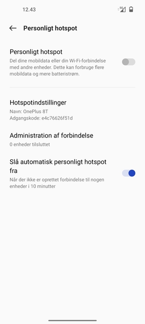 Vælg Hotspotindstillinger