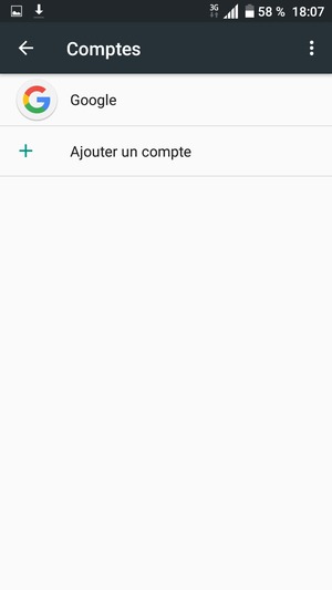 Sélectionnez Google