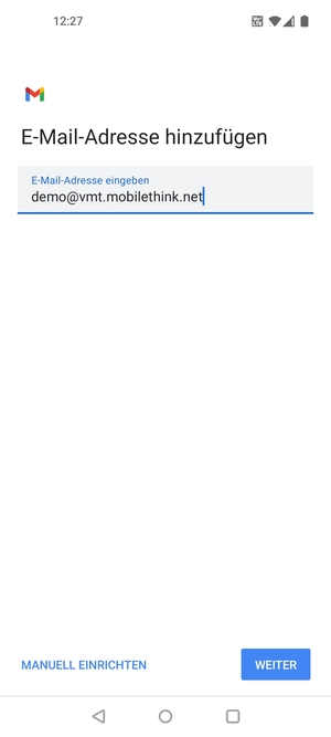 Geben Sie Ihre E-Mail-Adresse ein und wählen Sie WEITER