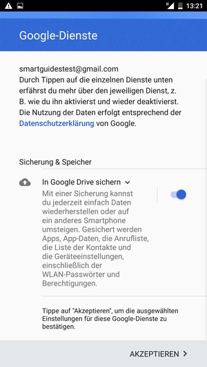Wählen Sie AKZEPTIEREN