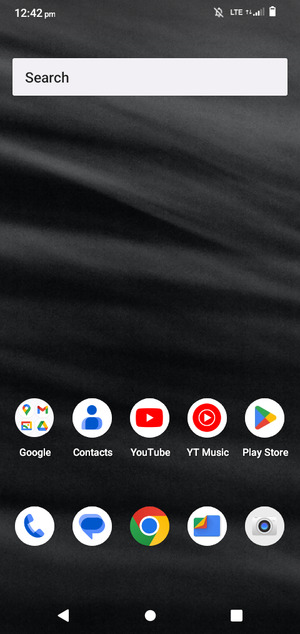 To copy your contacts from the SIM card, return to the Home screen and swipe up