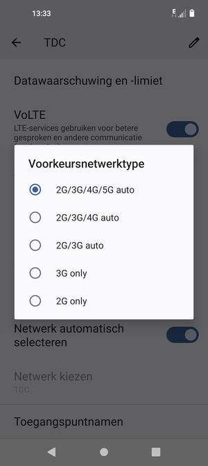 Selecteer uw voorkeursoptie