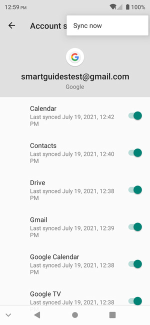 Select Sync now