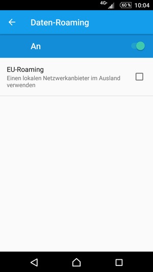 Schalten Sie Daten-Roaming an oder aus