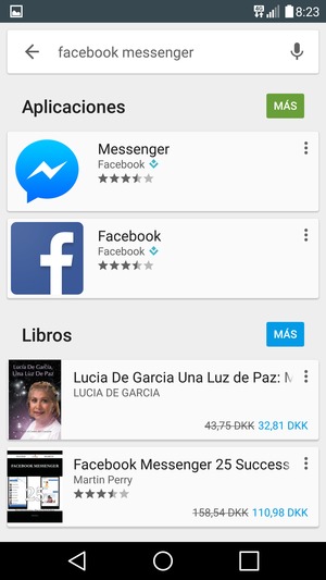 Seleccione la aplicación