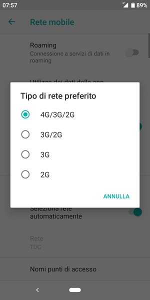 Seleziona la tua opzione preferita