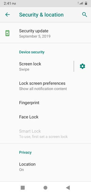 Scroll to and select Location