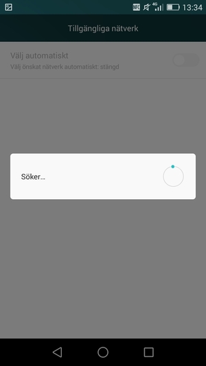 Vänta på att sökningen avslutas